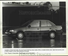1989 Press Photo 1990 Suzuki Swift four-door sedan - tua54518