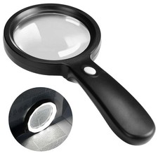 Magnifying Glass with Light, 3X Handheld Large Magnifying Glass 12 LED Illumi...