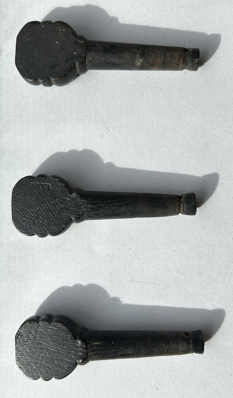 3 Vintage 2 1/4 inch Century Old Ukulele Tuning Pegs Parts