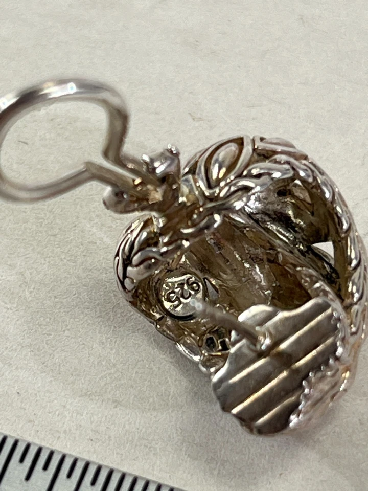 Pendientes de plata de ley 925 John Hardy de colección hoja superpuesta caridad DS15 Foto 3 de 4