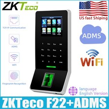ZKteco F22 WIFI+ADMS Fingerprint Door Access Control Time Attendance Machine USA