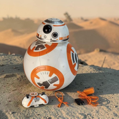 #ad Star Wars BB 8 Hero Droid Life Size Spin Master Gets Power FOR PARTS Remote Cord $74.99