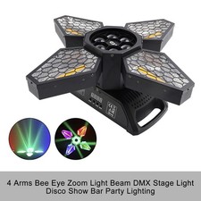 4 Arms Bee Eye Zoom Light Beam DMX Stage Light Disco Show Bar Party Lighting
