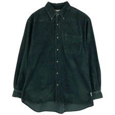 Used 2000'S J.Crew long-sleeved button-down corduroy shirt men's size M equi...