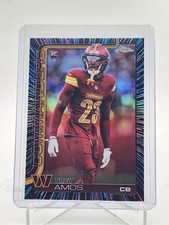 TREY AMOS 2025 TOPPS CHROME ROOKIE NEON PULSE REFRACTOR #371 COMMANDERS Q5849