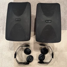 2 Rockville WET-7020B  Indoor/Outdoor Wall Speakers with brackets