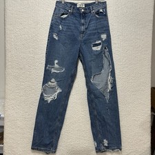 We the Free Jeans Womens CRVY Destructed Straight Leg Free People Size 31