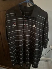 Men’s Disney Champion Golf Polo Shirt Size Large Shirt Sleeve