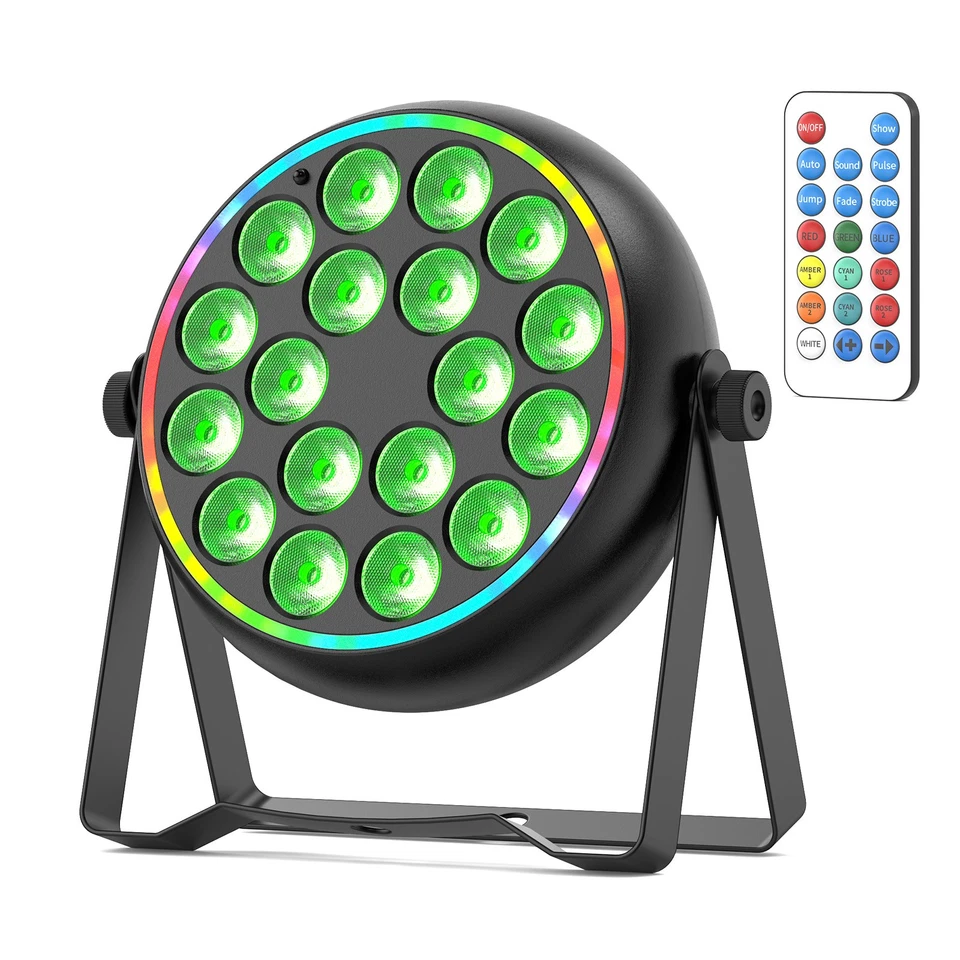 120W Stage Par Light 18 LED RGBW DMX512 Lighting Strobe Beam DJ Party Show Lamp - Image 4 of 4
