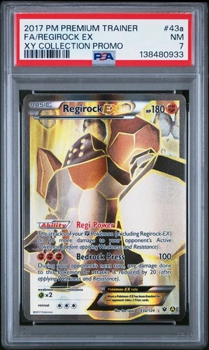Regirock EX Alt Full Art 43a/124 BREAKPoint Premium Trainer PSA 7 NM 2017