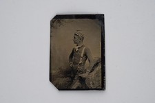 Original 1800s Antique Tintype Ferrotype of Young Athlete in Uniform
