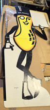 Vintage 80s-90s Planters Mr Peanut 50" Cardboard Store Display Standee Sign