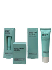 Set of 4 GLOBAL BEAUTY CARE Smooth  Lift Collagen Face Cleanser, Serum  Creams
