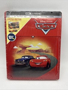 Cars 4K UHD/Blu-Ray/Digital Code - Limited Edition Steelbook *Tear in Wrap*