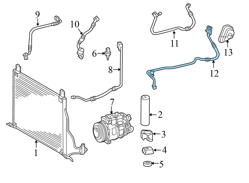 2009 2011-2012 MERCEDES-BENZ SL63 AMG - AC HOSE / LINE CAP (Larger) 2308304315 Foto 3 de 4