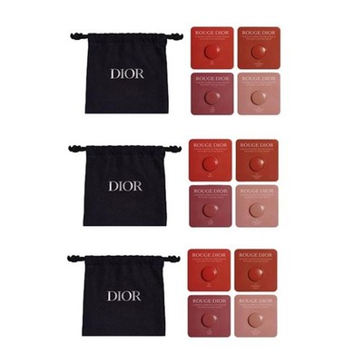 Dior 3pk Rouge Iconic Couture Lipstick Sample Set 100 720 777 999 & Iconic Bag