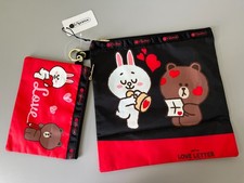 Lesportsac Line  Friends Extra Large Pouch Set of 2 NWT-Slightly Defective