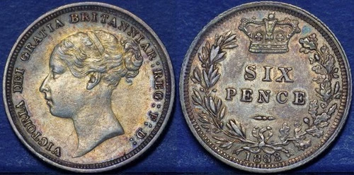 1883 Victoria Sixpence — photo from the most recent tracked eBay sale