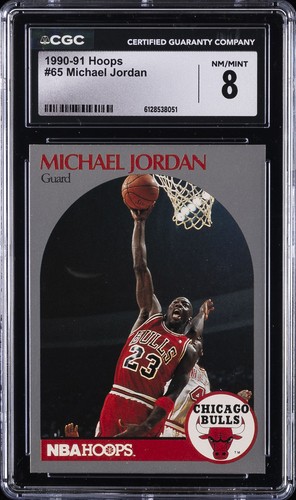1990-91 HOOPS #65 MICHAEL JORDAN CGC 8
