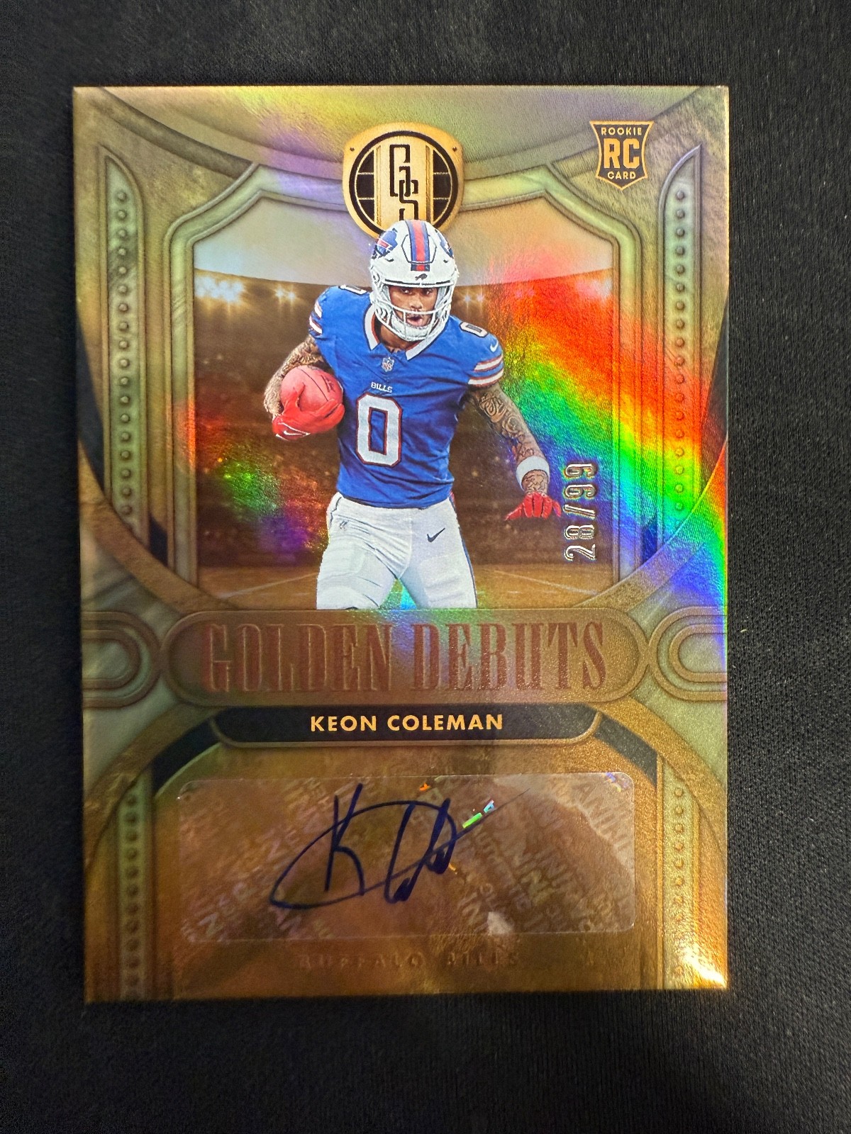 Keon Coleman Panini Gold Standard Golden Debuts Autographs #GDKCN White Gold
