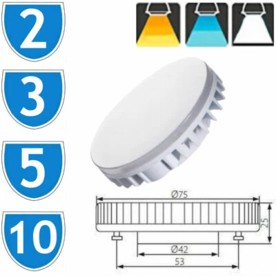 KANLUX 9W GX53 LED Reflector Kitchen Under Cabinet Tablet Disc Showcase Flat Light Bulb