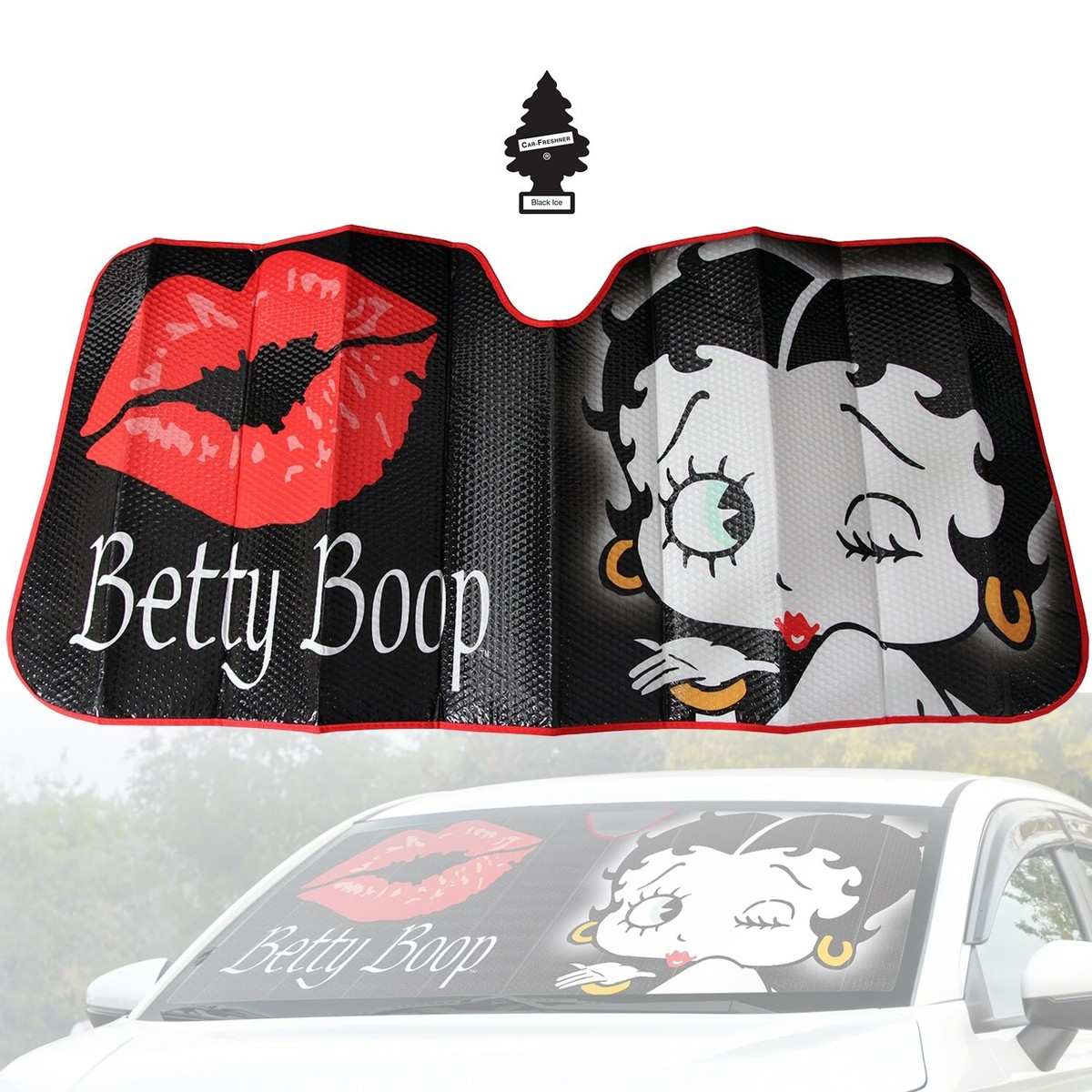 New Betty Boop Car Window Accessory Windshield Sun Shade Bundle