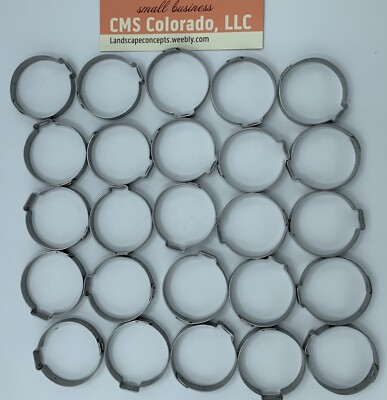 25 Piece - 1'' Poly Pipe Pinch Clamp 1-5/16'' Nominal Irrigation Sprinkler 331