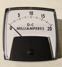 Panel Meter 0-20 DC MilliAmmeter 3-1/2" YokoGawa Branom Instruments 250-300-HFHF