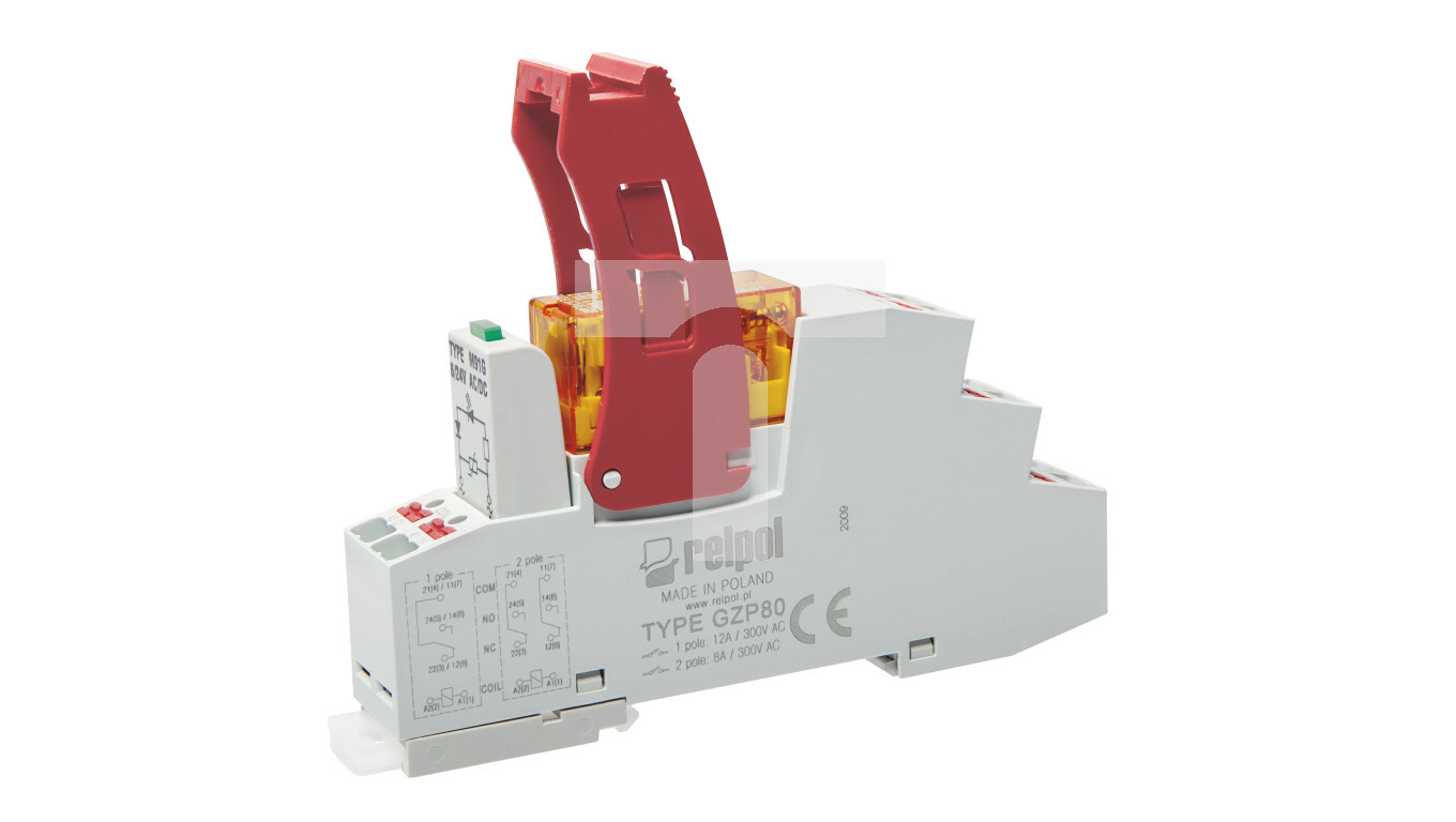 Push-in Interface Relay 2P 230VAC 8A AgNi PI84-230AC-M93G-PS-2012-01 8649 /T2UK