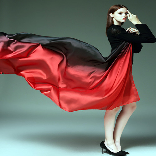 Colorful Gradient Women Silk Scarf Shawl Belly Dance Waving Scarf Veil 100*190cm - Picture 13 of 27