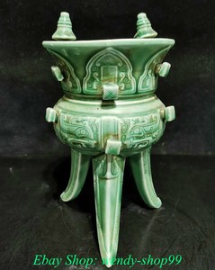 9" Old Chinese Longquan Porcelain Song Dynasty Palace Beast Wine Glass Cup