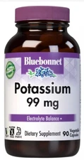 Bluebonnet Potassium 99 mg 90 Veg Capsules