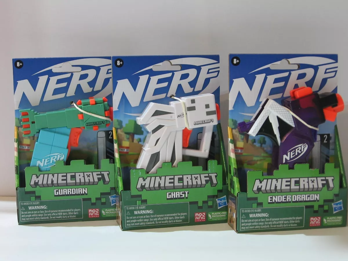 Nerf Minecraft Ender Dragon Blaster and 12 Nerf Elite Foam Darts - Nerf