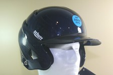 Casco Schutt Junior (6 1/2-7)Softball Batting High Gloss Navy NUOVO mai indossato Y