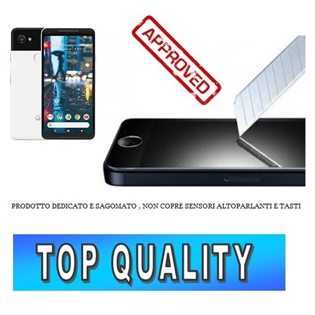 TEMPERED GLASS SCREEN PROTECTOR PELLICOLA VETRO LCD TEMPERATO GOOGLE PIXEL 2 XL - Immagine 2 di 4