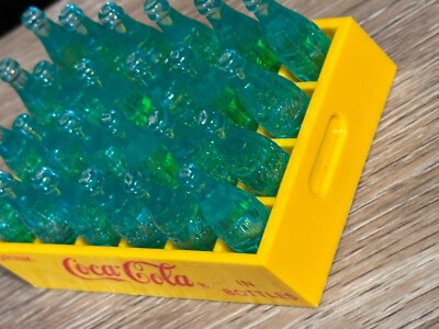 1993 Vintage Coca Cola Miniature Glass Bottles 24 Pack w/ YELLOW