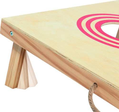 CORNHOLE Wurfspiel Sackloch Bean Bag Geschicklichkeit Partyspiel Holz klappbar - Bild 2 von 3