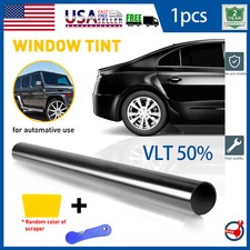 20x10ft Uncut Roll Window Mirror Gloosy Blacktint Film Car Home Office 50