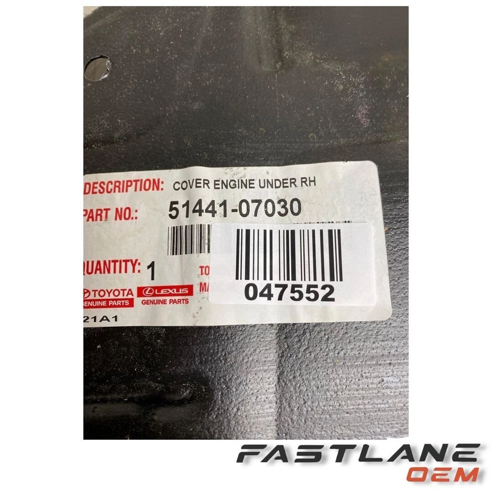 Toyota Avalon 2013-2016 cubierta, motor debajo, derecha nuevo OEM 51441-07030 Foto 4 de 4