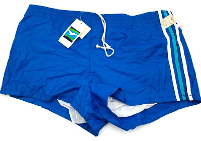 Jantzen, Inc. Vintage Men's Swim Trunks Size 40 Sapphire Hidden Pockets NEW NWT