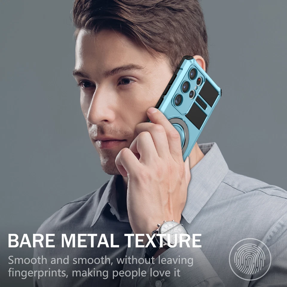 For Samsung Galaxy S24 S23 Ultra S22 Note 20 Magnetic Mag Safe Case Ring Stand - Image 4 of 4