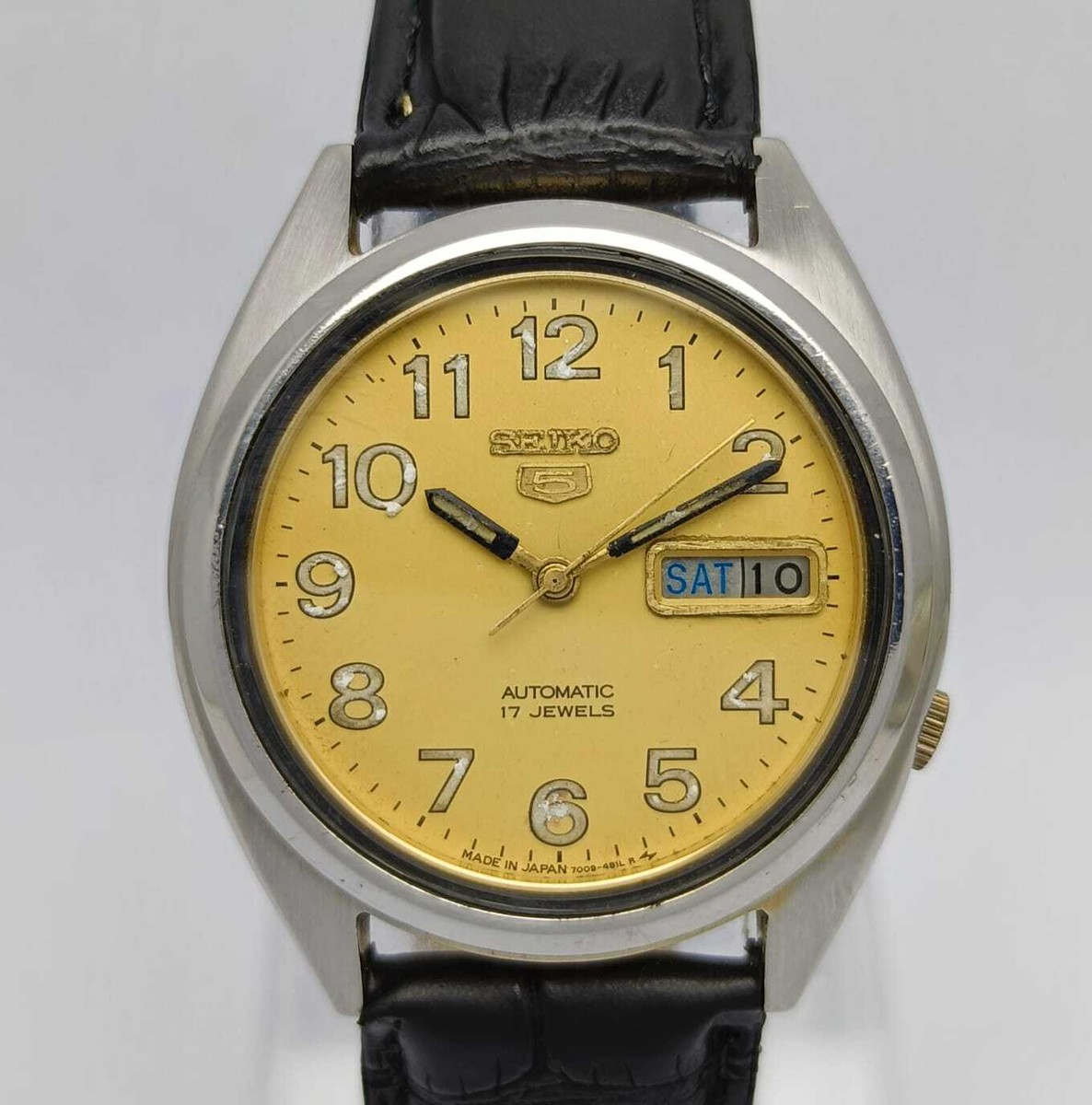 【美品】SEIKO セイコー5 自動巻き 腕時計 7009-3181 Seiko 5 Automatic 7009-3181 Day/Date Vintage Men's Watch | eBay