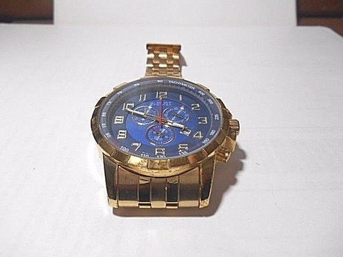 August Steiner Men's AS8118YG GOLD TONE Stainless Steel CHRONO Watch WITH BOX - Picture 12 of 12