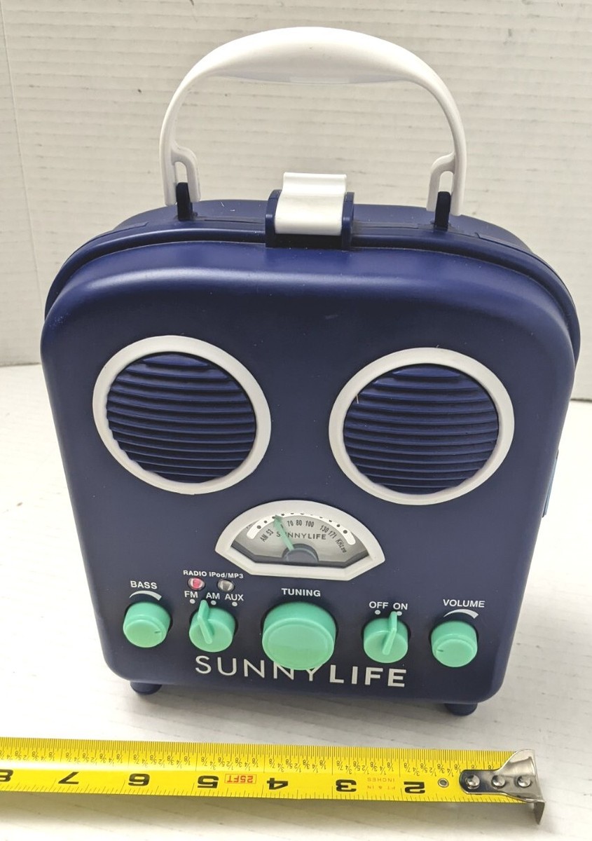 Sunnylife Beach Sounds Portable Speakers/Radio FM/AM, Aux for iPod