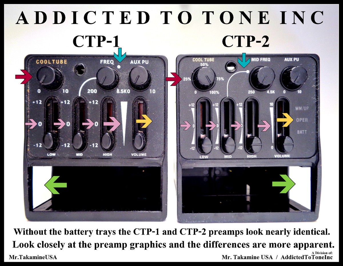 Takamine CTP-2 / CTP2 PreAmp Battery Tray w/Tuner / NOS OEM Part