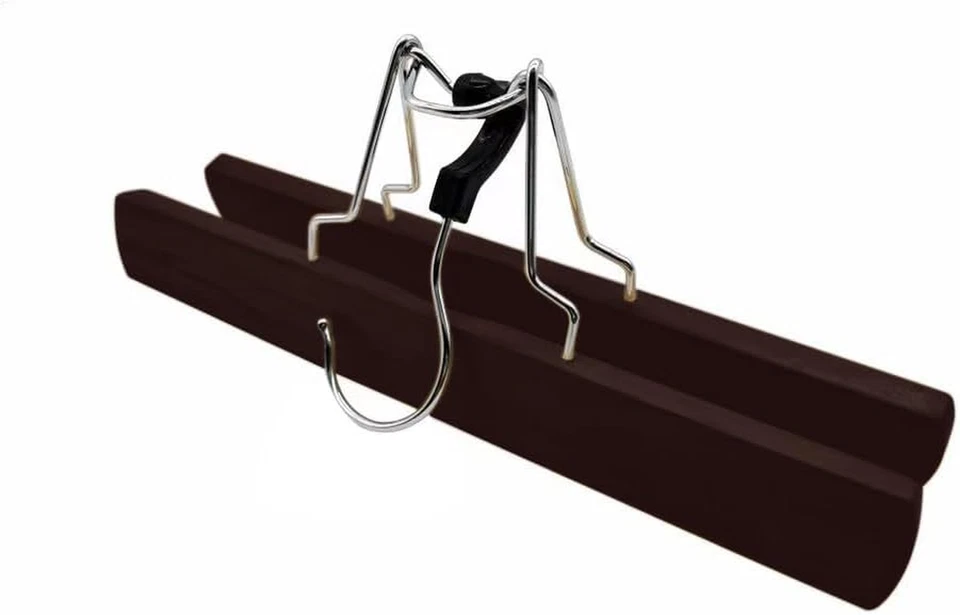 Perchas para pantalones de madera Richards - Perchas para faldas de madera - Paquete de 6 - Pantalones cortos para hombre Foto 3 de 4