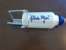 Vintage Blue Logo Alberto Masi Water Bottle with Silver Elite cage