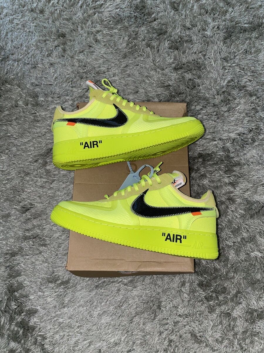 VNDS Off White x Nike Air Force 1 Volt Size 9 Pass as BRAND VNDS Off White x Nike Air Force 1 Volt Size 9 Pass as BRAND