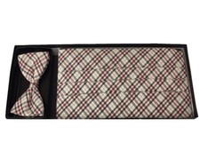 Men's Sussex Plaid Bow Tie and Cummerbund Set