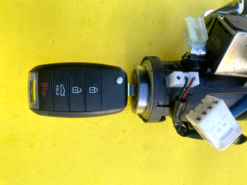 GENUINE 2014-2018 KIA FORTE STEERING IGNITION SWITCH LOCK W/KEY & IMMOBLIZER OEM - Picture 4 of 6